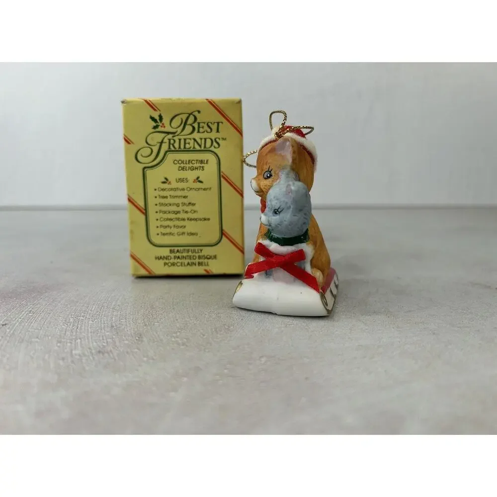 JSNY Best friends Ornament Cats Bell On Sled‎